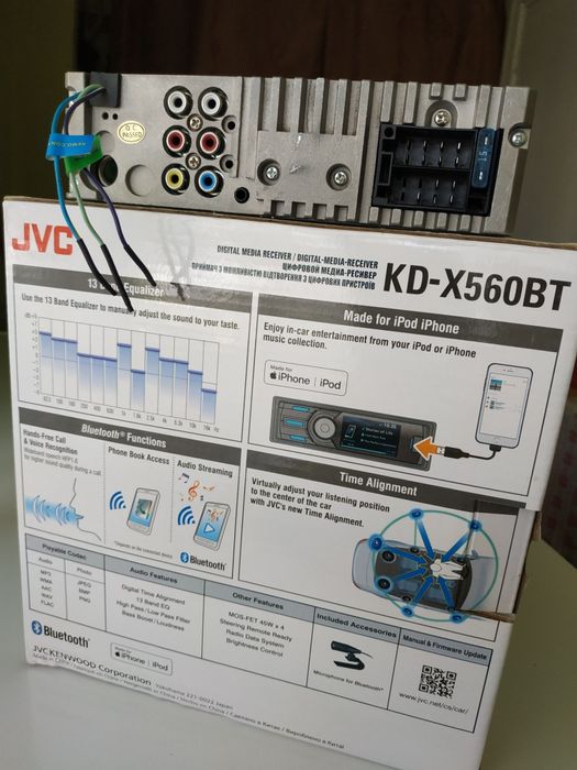 Автомоагнітола JVC KD-X560BT Bluetooth