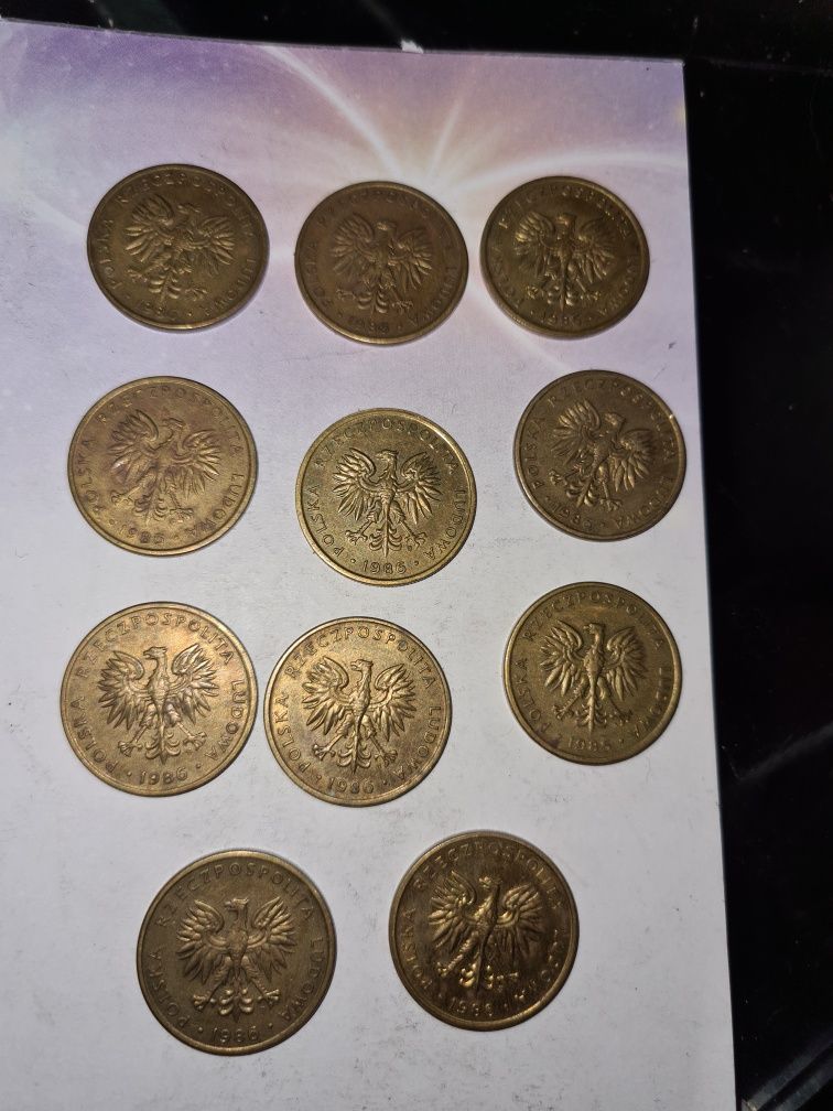 Moneta 5 zł  1986 rok mosiadz 11 sztuk