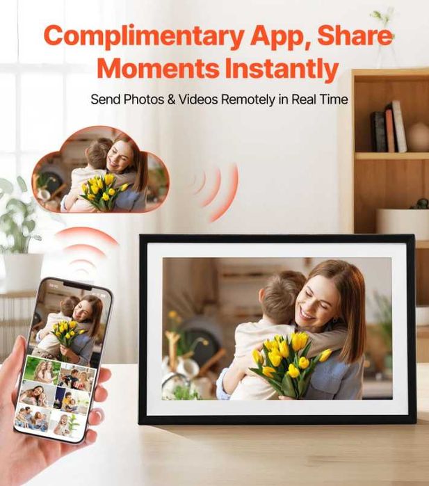 Moldura Digital 260x180 mm 10" | Tela IPS Touch 32 GB Wi-Fi