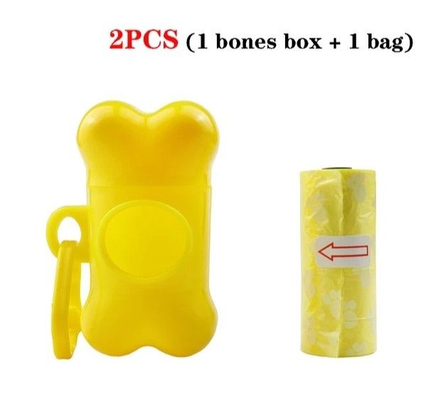 Pojemnik +woreczki na psie odchody żółty