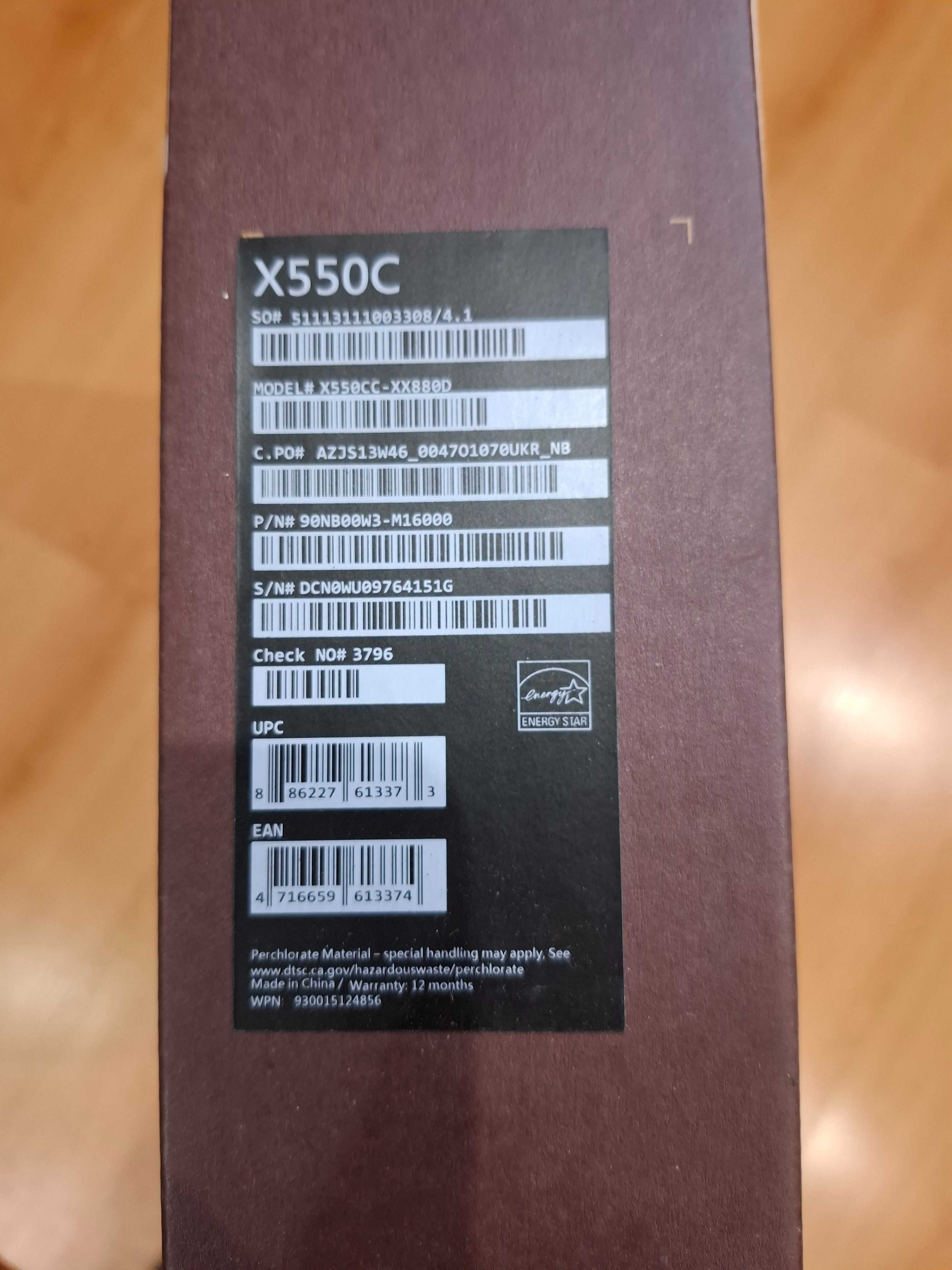 Ноутбук ASUS  X550C
