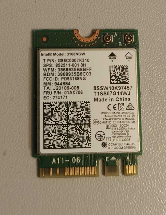 Karta sieciowa Intel 3168NGW