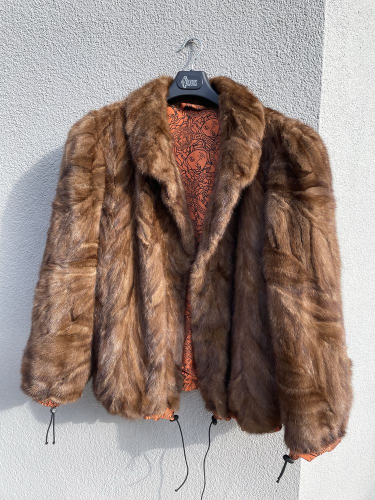 Futro norki Versace futro z norek kurtka