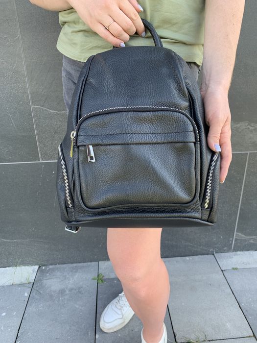 Чорний та світлий тауп! Рюкзак шкіряний Кожаный рюкзак