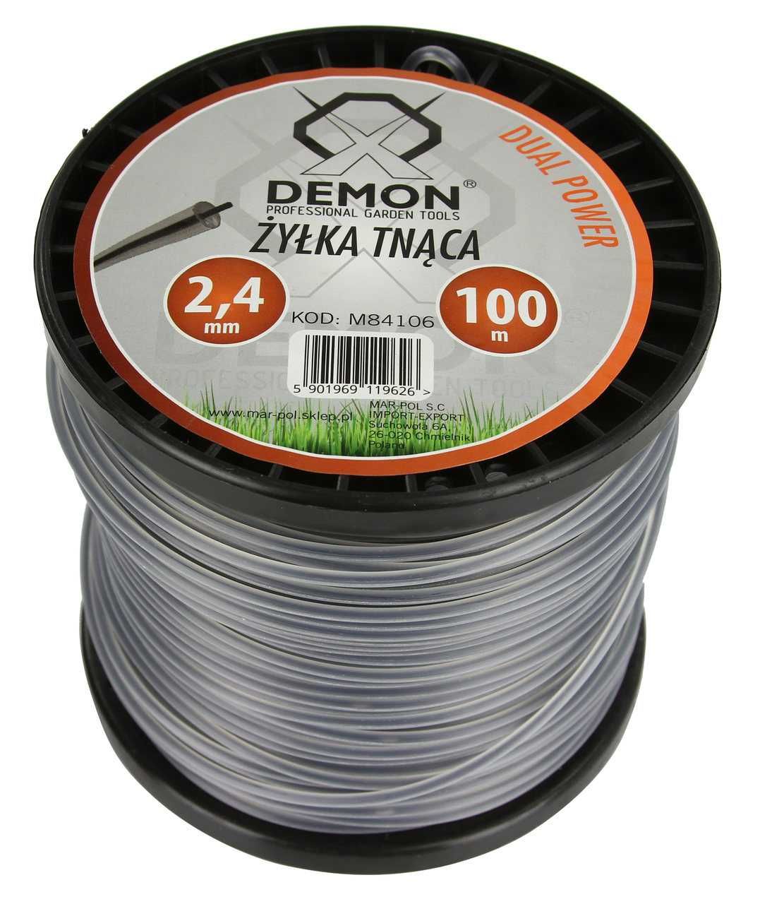 Żyłka do Kosy Tnąca Podkaszarki Spalinowej Zbrojona OKRĄGŁA 2,4mm 100m