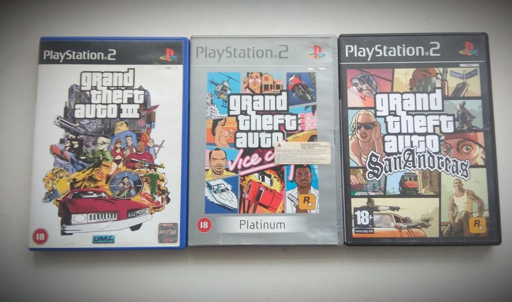 Диски для Sony PlayStation 2, серіЇ GTA (ліцензія)