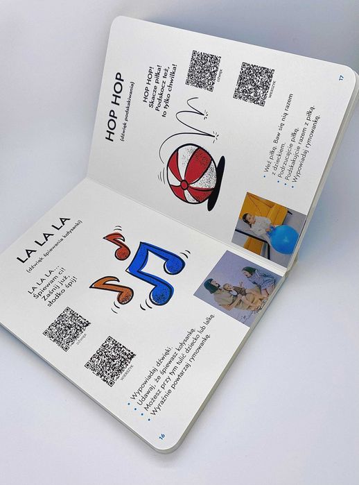 Pierwsze Dźwięki Książeczka dla dzieci DŹWIĘKOWA kody QR