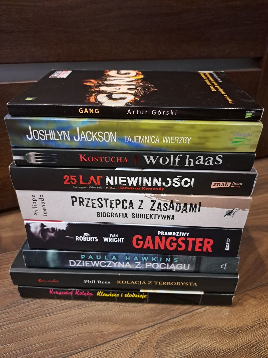 Mega zestaw 9 szt książek 25lat niewinności  gangster gang przestępca