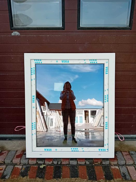 Nowe okno 117x138 jednoskrzydłowe białe pcv okna DOWÓZ CAŁY KRAJ