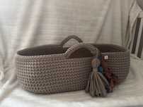 Kosz Mojżesza beżowy handmade