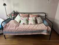 Sofa Metalowa Łóżko Metalowe Czarne IVO ze stelażem 90x200