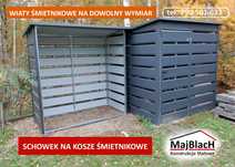 Wiata Altana Śmietnikowa Magazyn ŚMIETNIK Blaszany Schowek - Maj-Blach