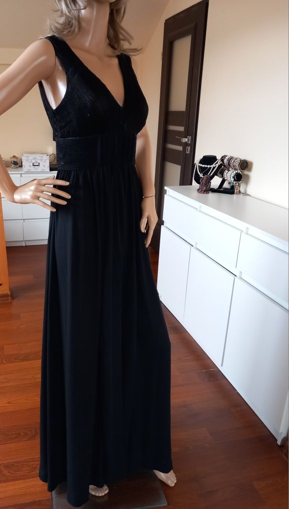 Długa czarna suknia roz.36