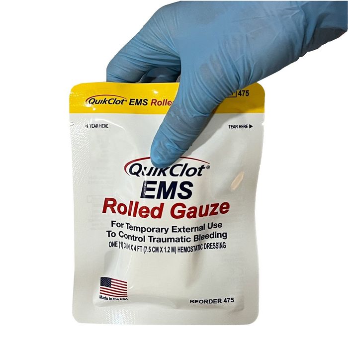 Кровоспинний гемостатичний бинт QuikClot EMS Rolled Gauze