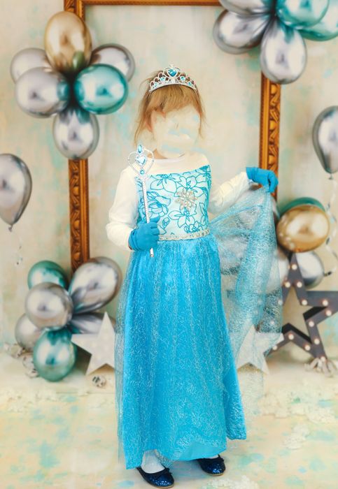 Elsa -Sukienka na bal karnawałowy 130, przebranie księżniczka