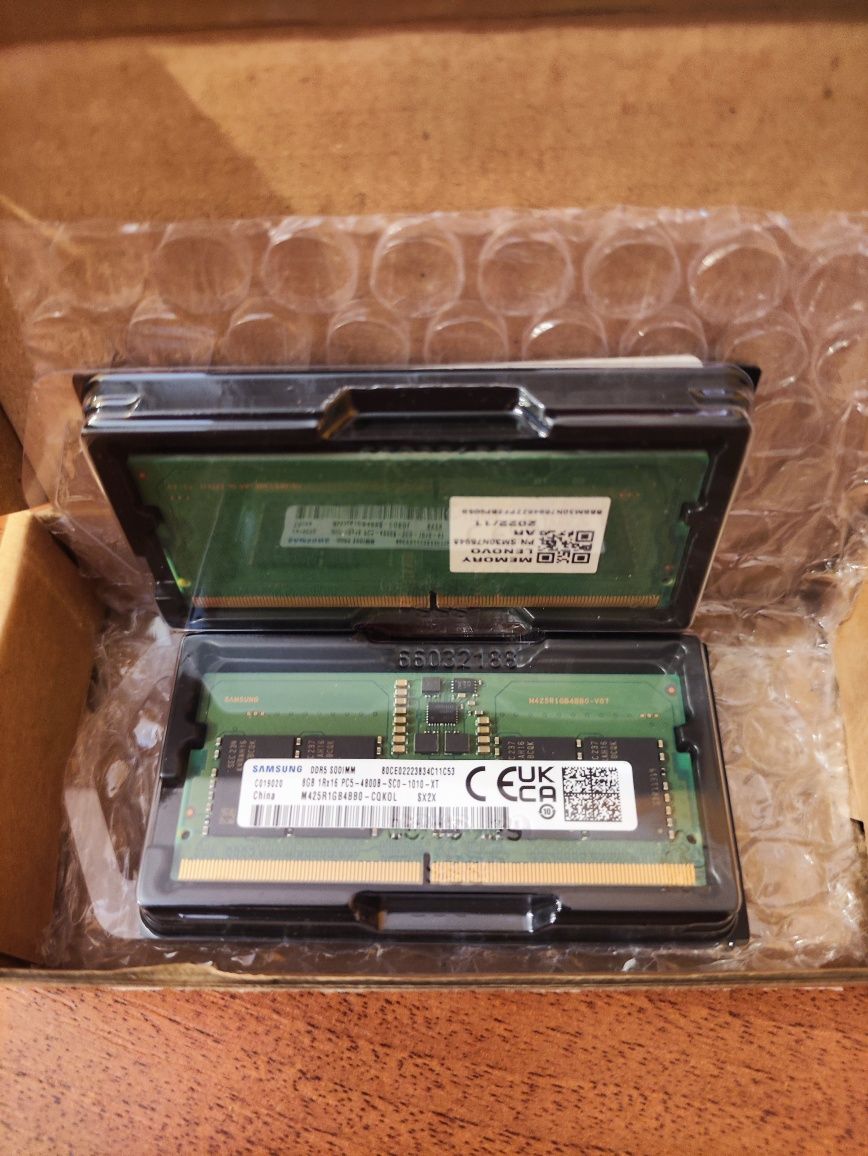 Для нотбука 16 Гб (2x8) SAMSUNG DDR5 SODIMM 8GB 1Rx16 PC5-4800B-