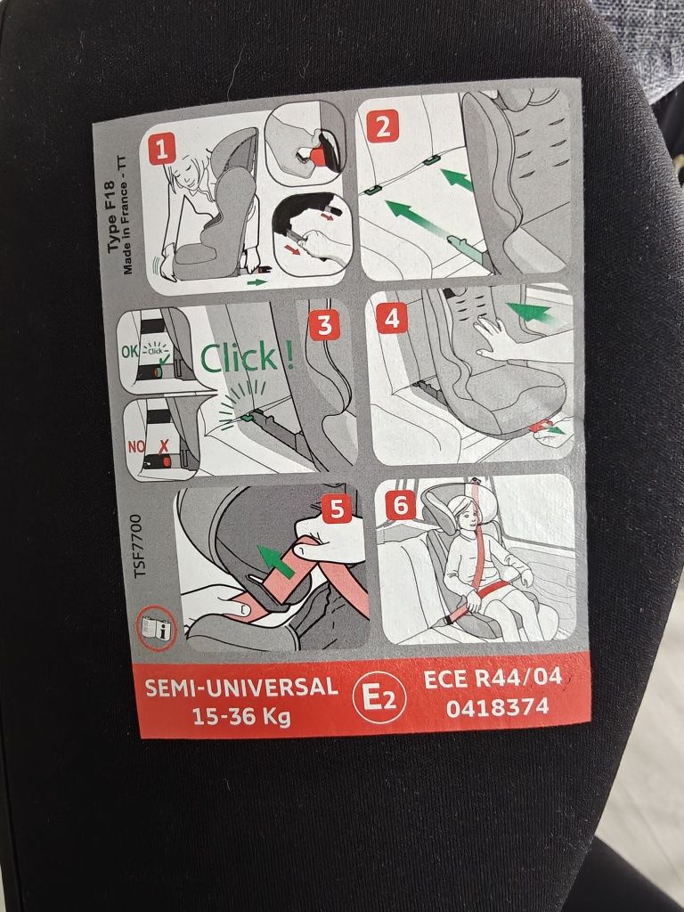 Fotelik Isofix 15-36kg