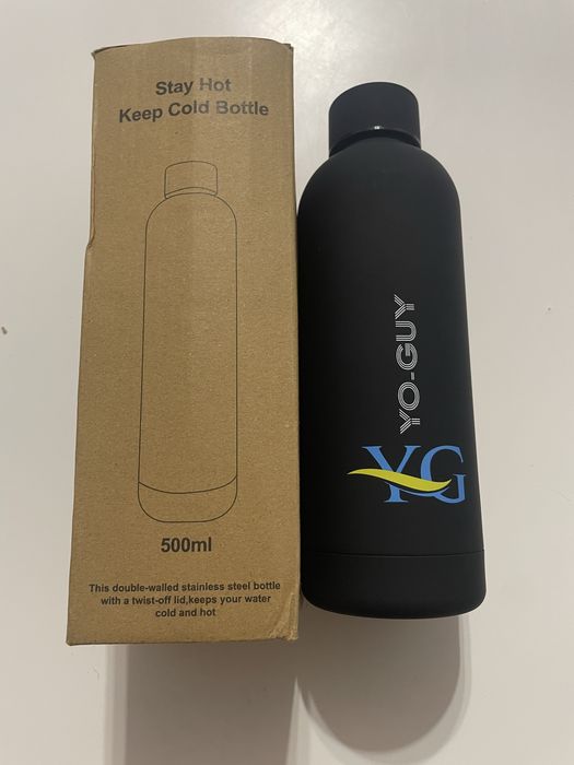 Butelka termiczna 500 ml – czarny mat – trzyma ciepło i zimno! *19