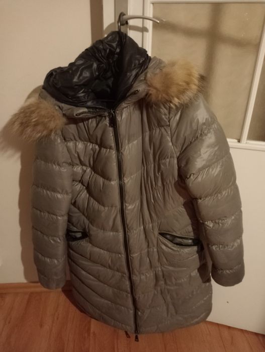 Ciepła długa kurtka zimowa