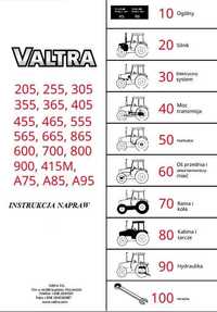 Instrukcja Napraw  Valtra 205, 255, 305, 355, 365, 405, 455, 465 PL