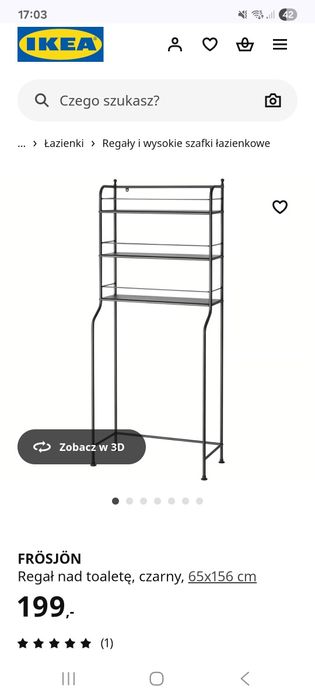 Sprzedam złożony regał nad toaletę.
