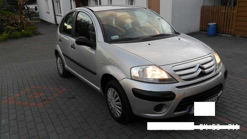 Samochód osobowy  Citroen  C3    Model 2007 POJ  1,2  benzyna sprzedam