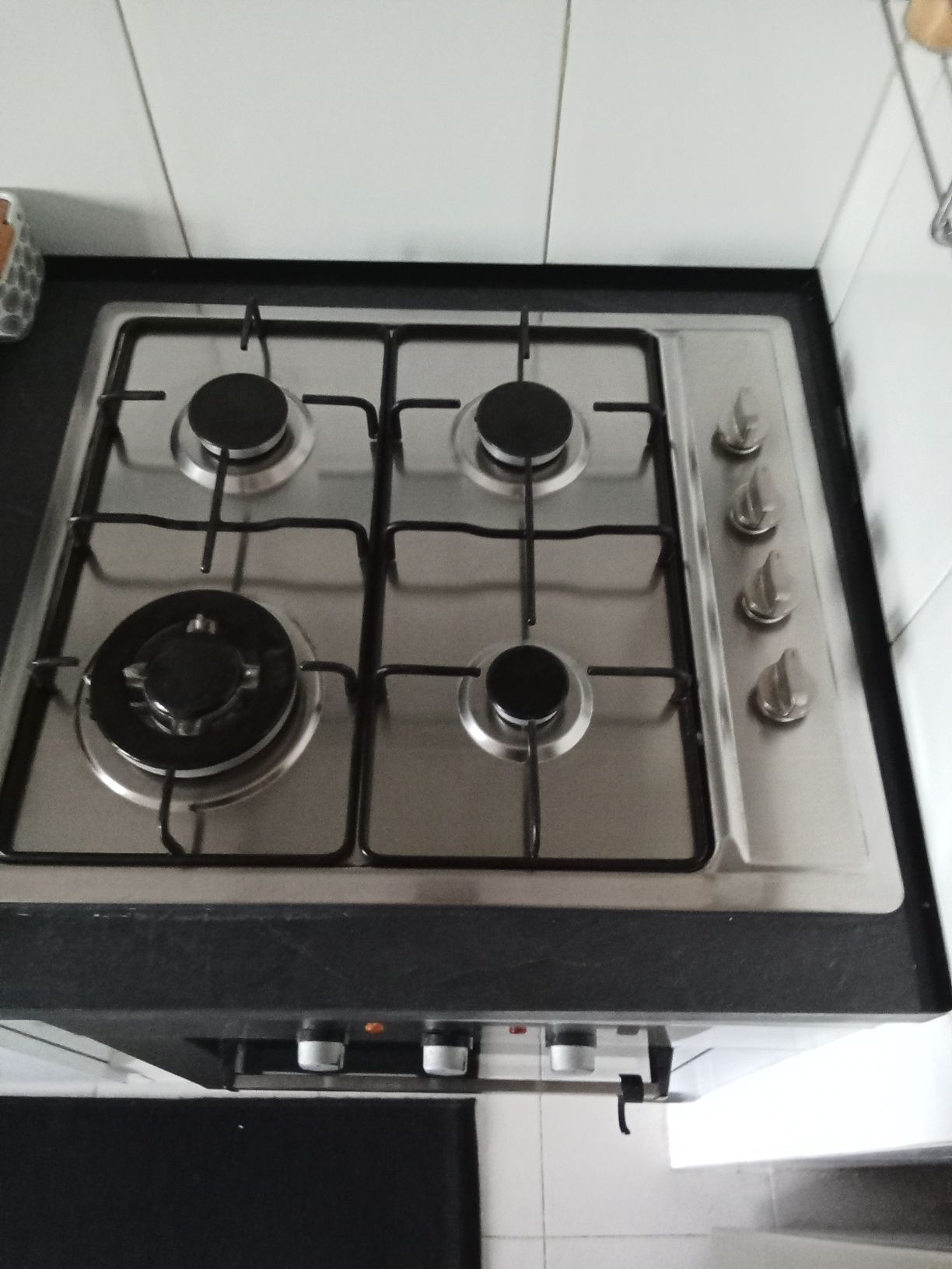 Fogão de Encastre a Gás  - 4 Bocas em Inox