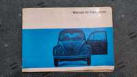 Manual de Instruções antigo para VW 1200 Carocha - 1968