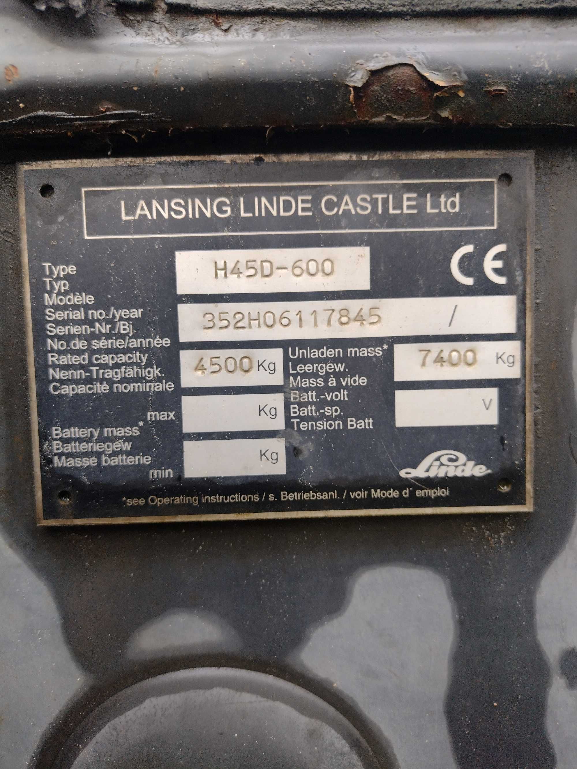 Wózek widłowy LINDE H45D