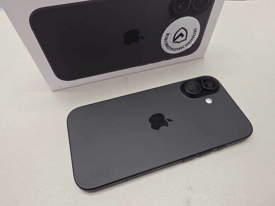 JAK NOWY Apple iPhone 16 128GB Czarny bat.100% Teletorium Auchan W-CH
