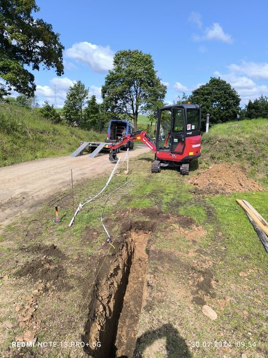 Minikoparka wykopy Ogrodzenia Siatgold