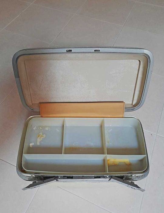 Antigo Baú Necessaire Viagem Branco Vintage Samsonite