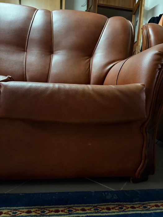 Conjunto de Sofás castanhos