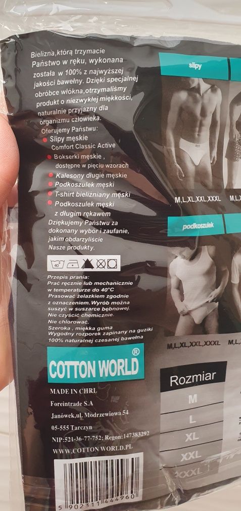 Czarne męskie luźne bokserki XL bawełniane 100% bawełna
