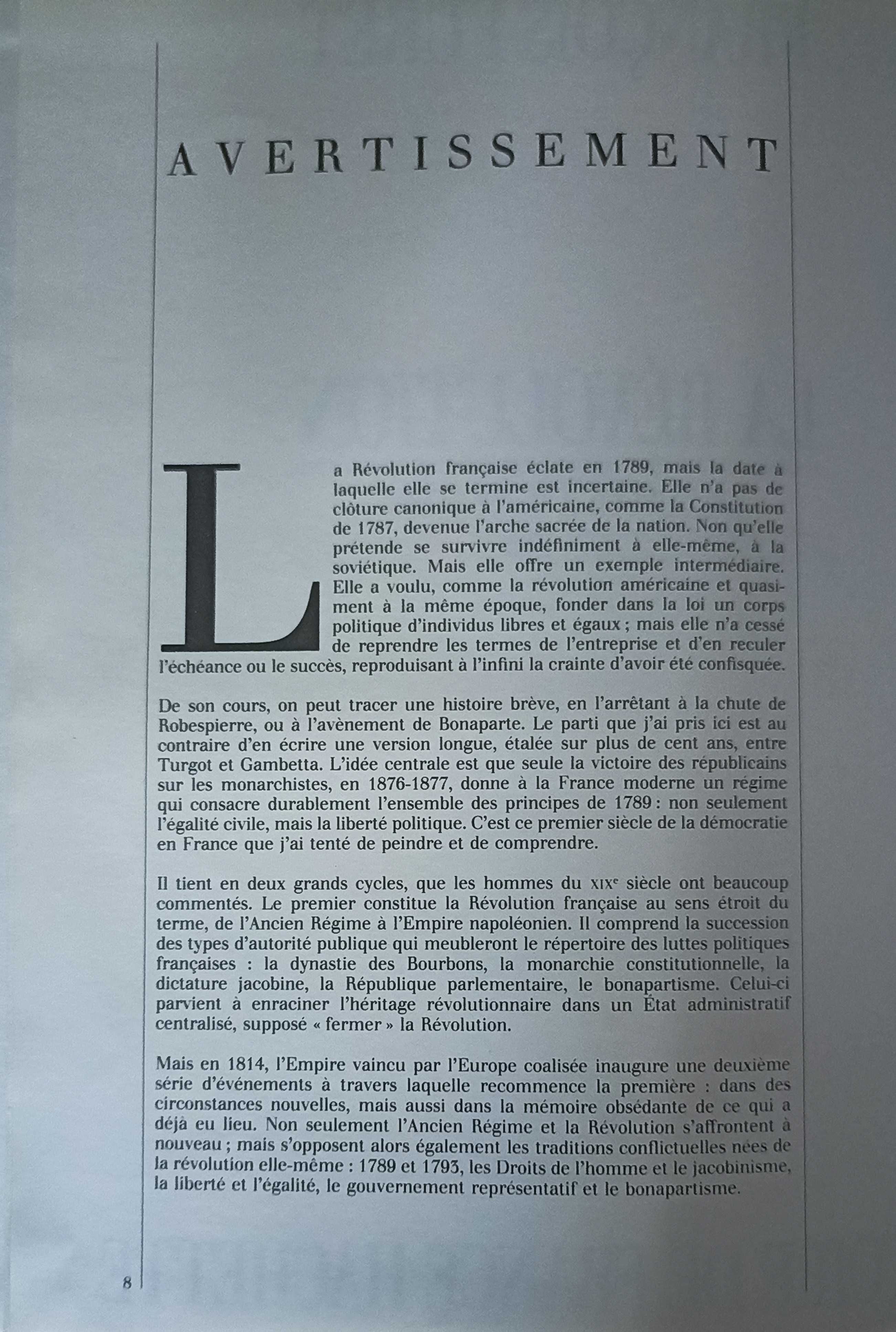 La Révolution: de Turgot à Jules Ferry (1770 a 1880)
