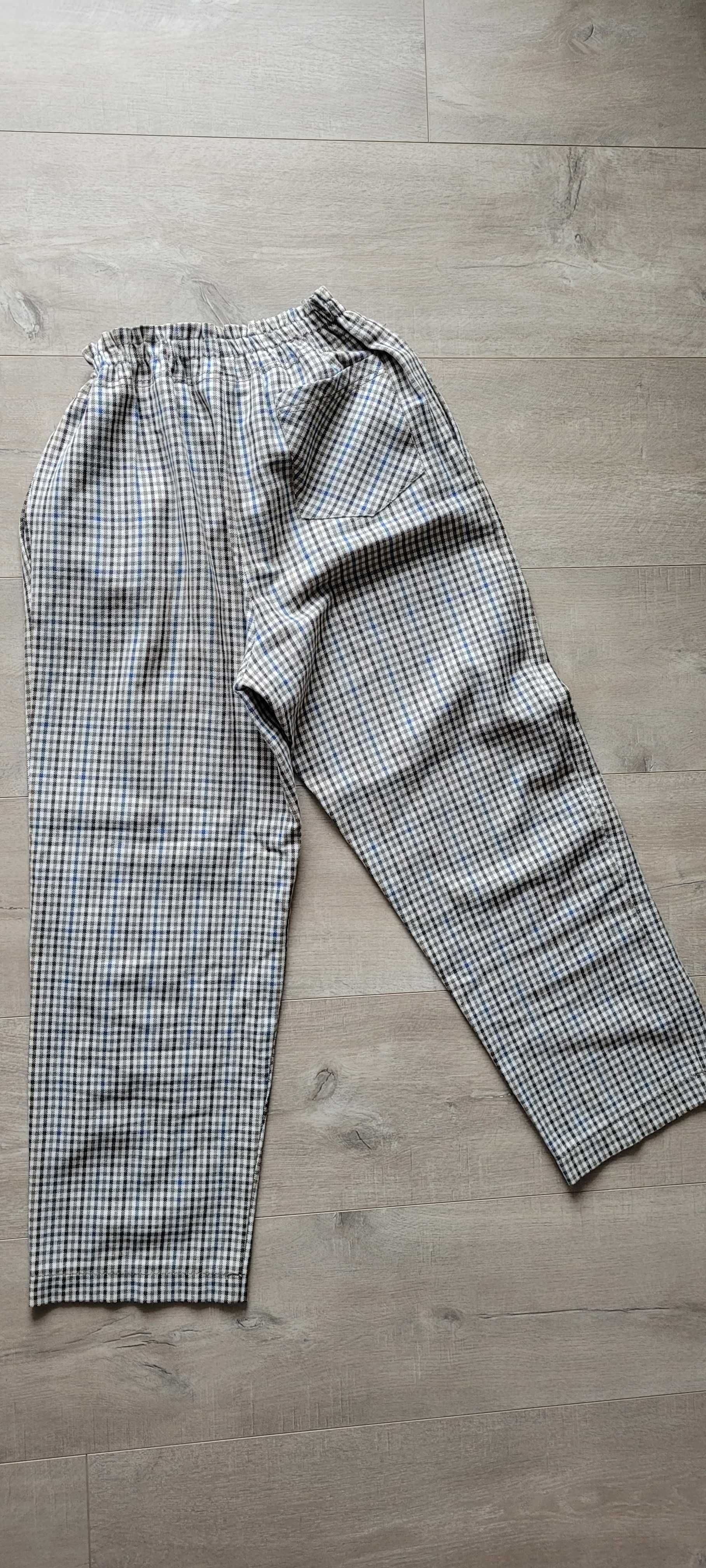 Spodnie z materiału w kratę Zara rozmiar 164