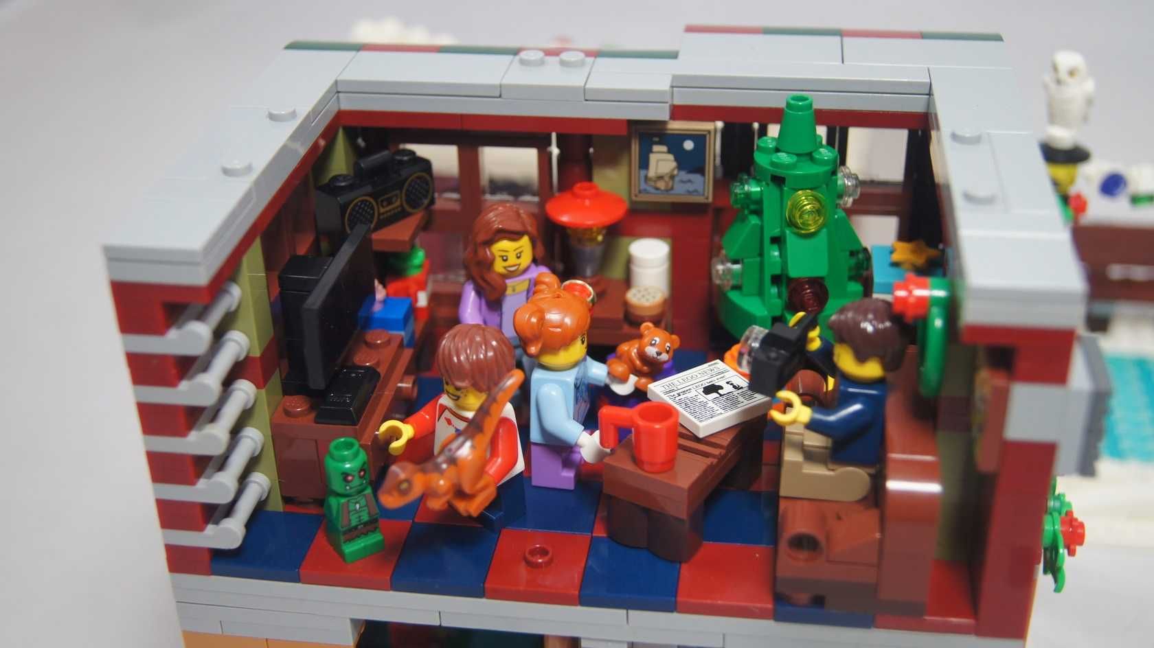 Lego MOC Winter Village Piekarnia makieta Święta