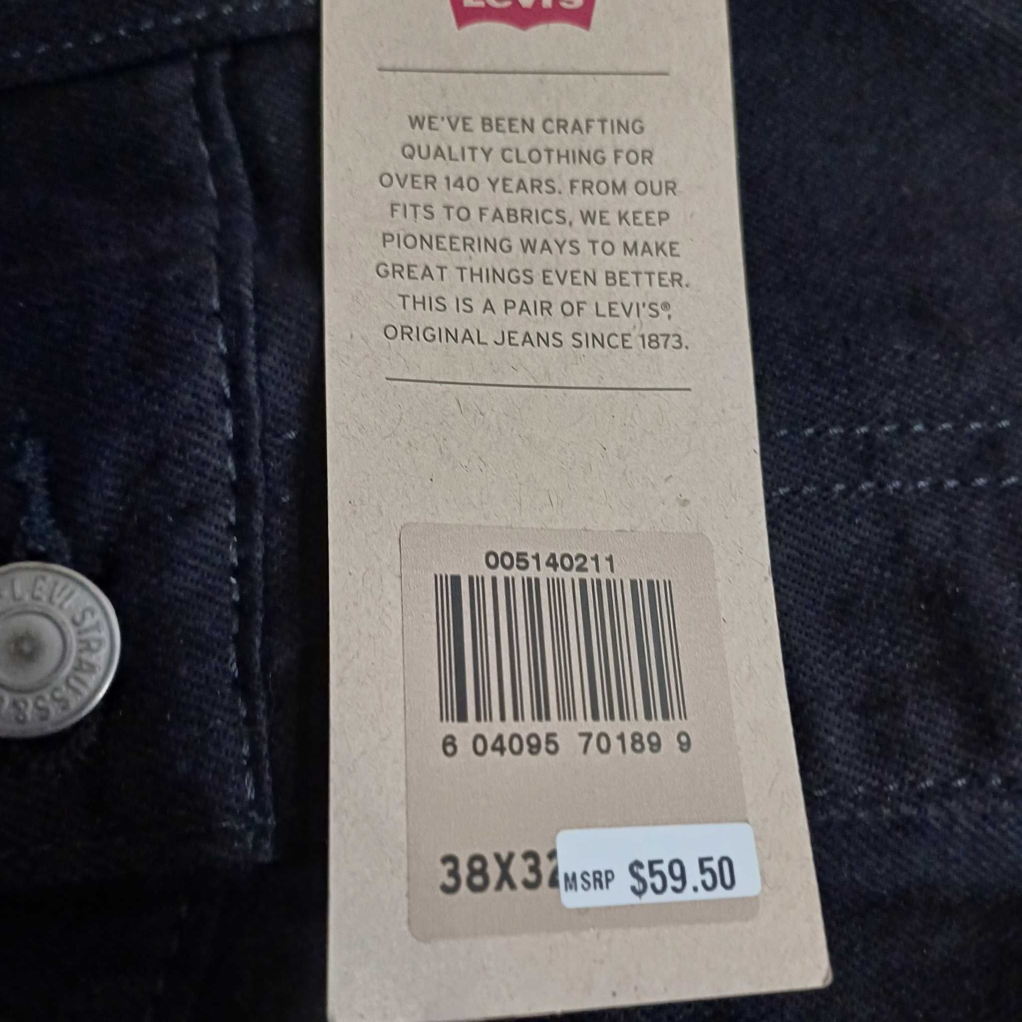 мужские джинсы Levi's 514 Regular Fit, размер 38x32