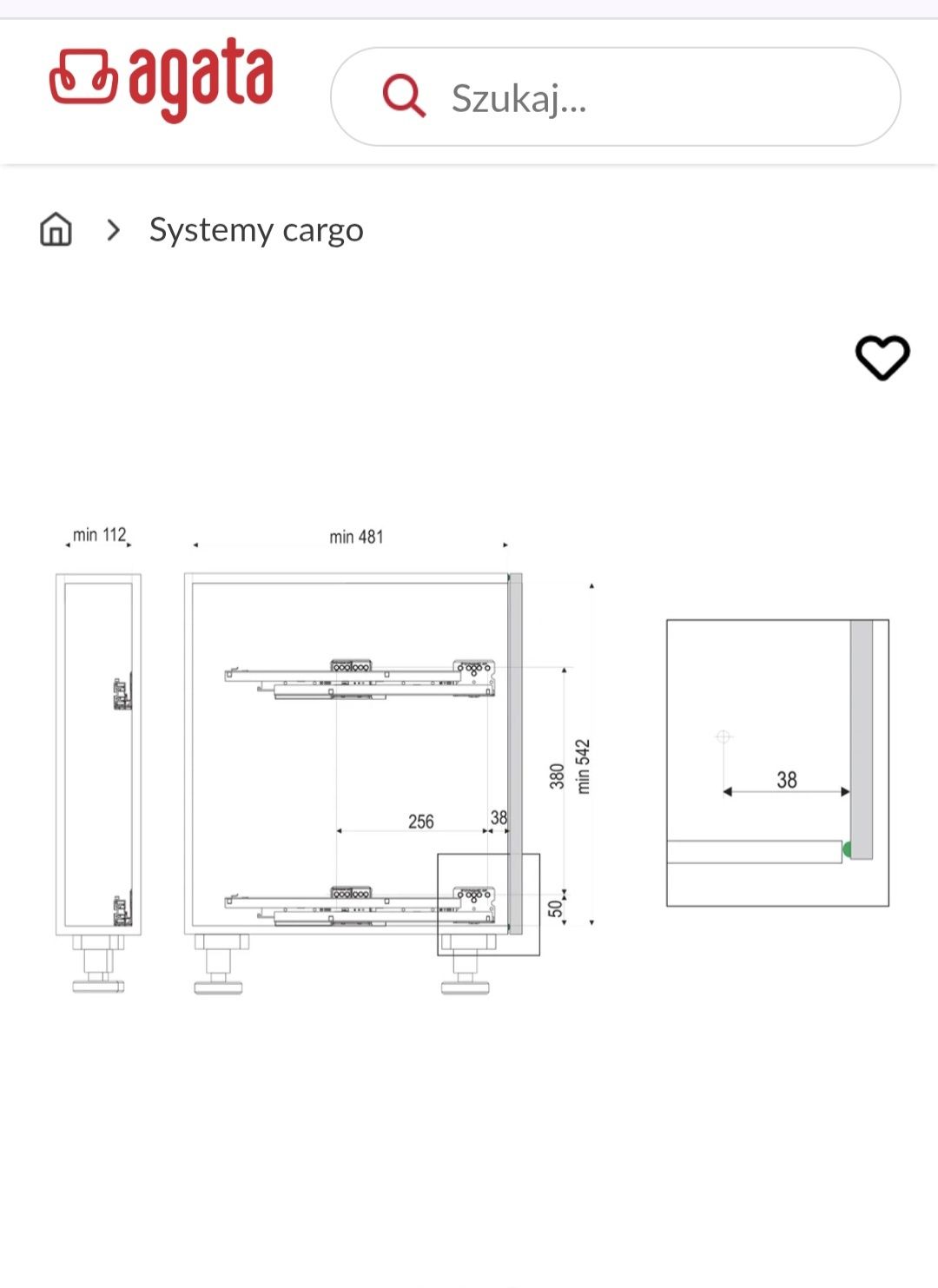 Kosze system Cargo Agata Meble