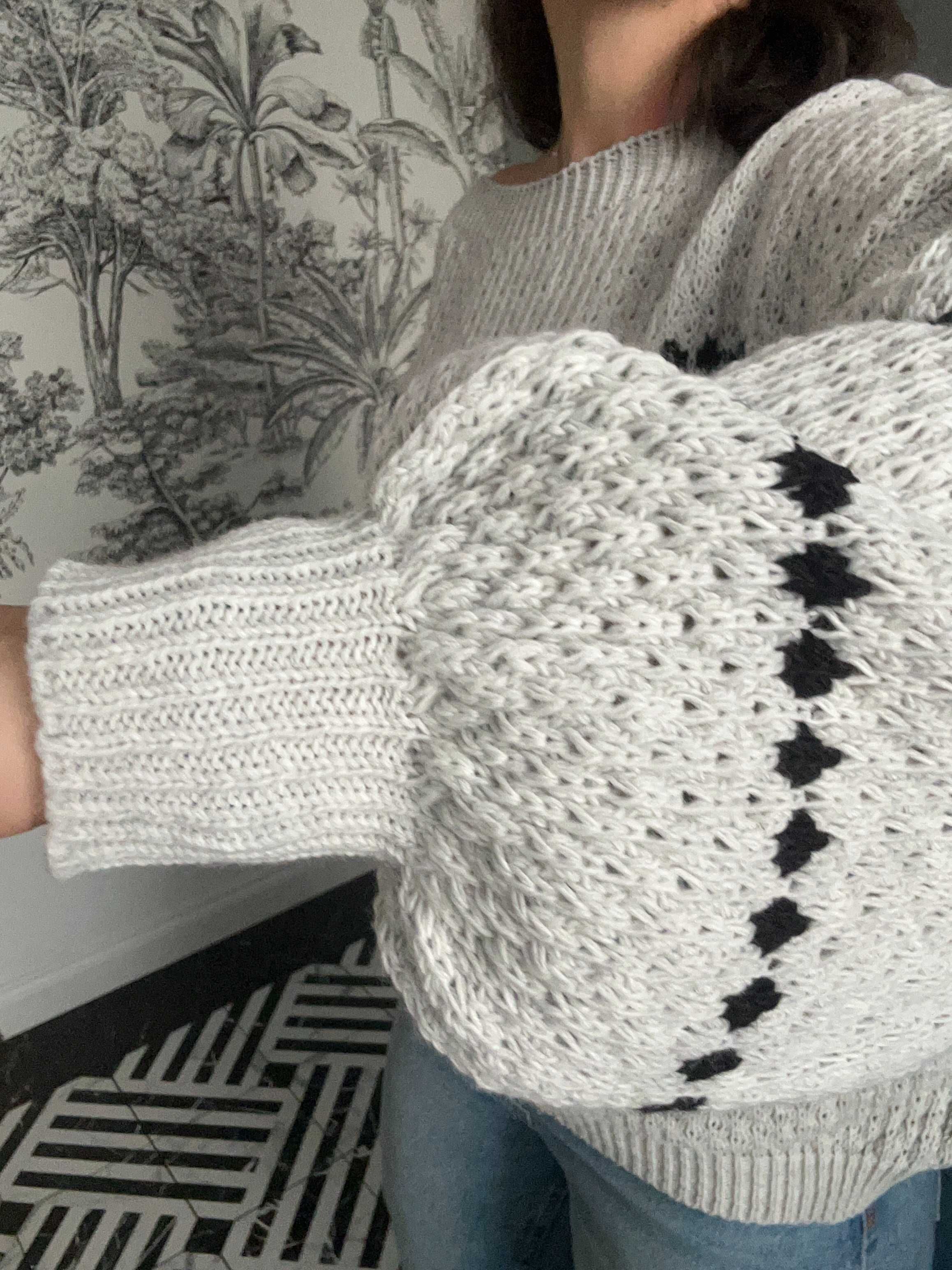 Sweter Luna szary oversizowy