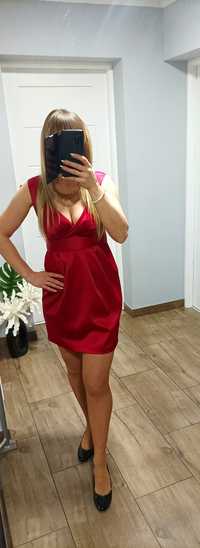 Seksowna czerwona bordowa mini sukienka  New Look S/M nowa