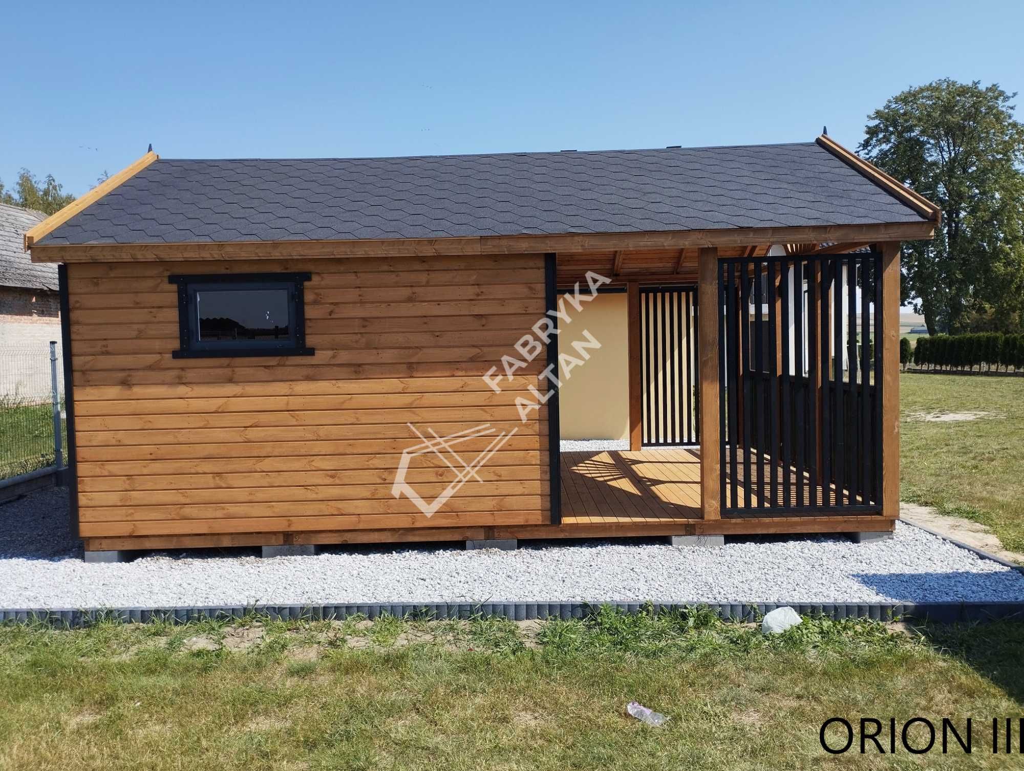 Domek drewniany, letniskowy, ogrodowy, 4x6m, ORION III, Domki