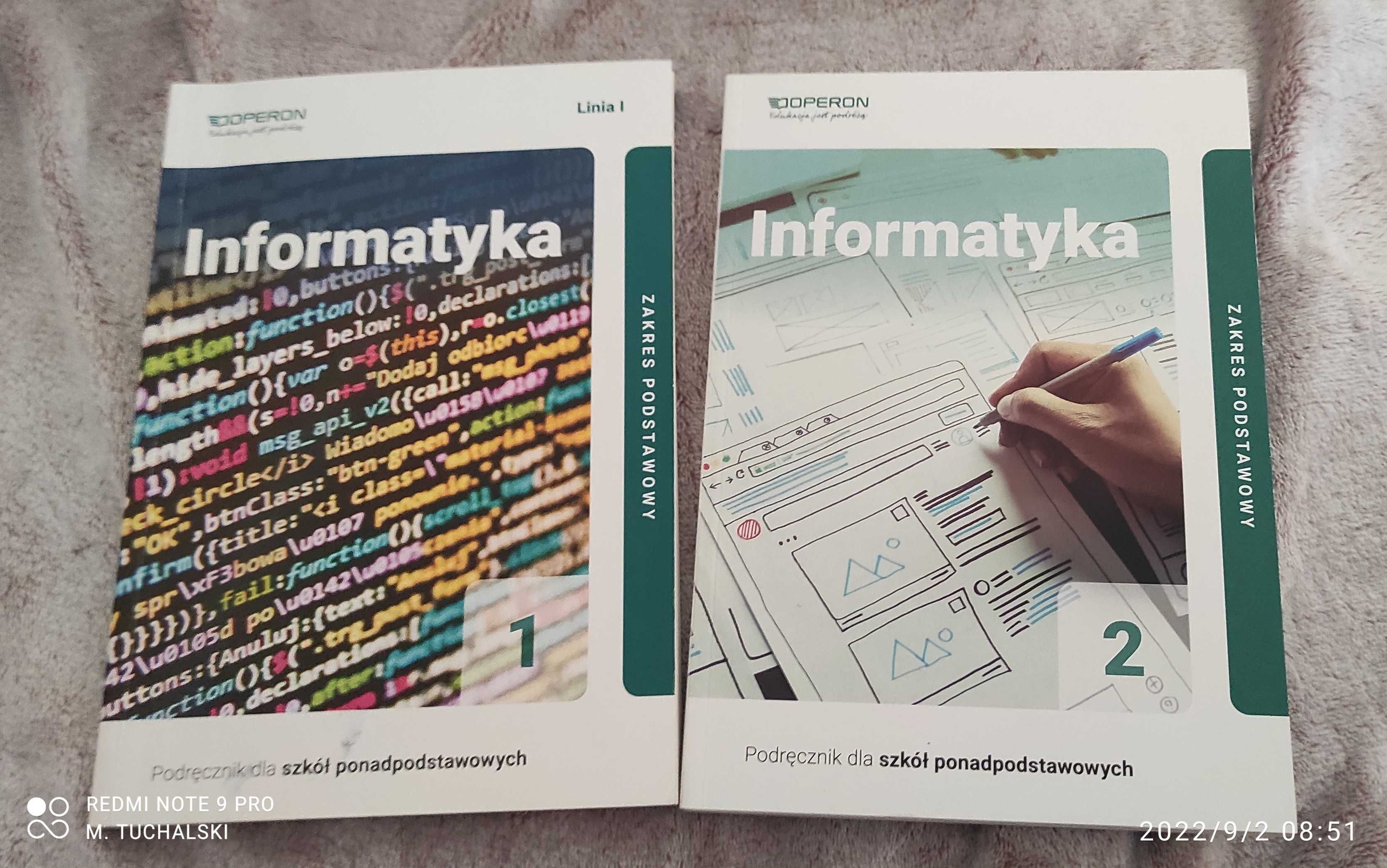 sprzedam książki informatyka szkoła średnia  wydawnictwo operon