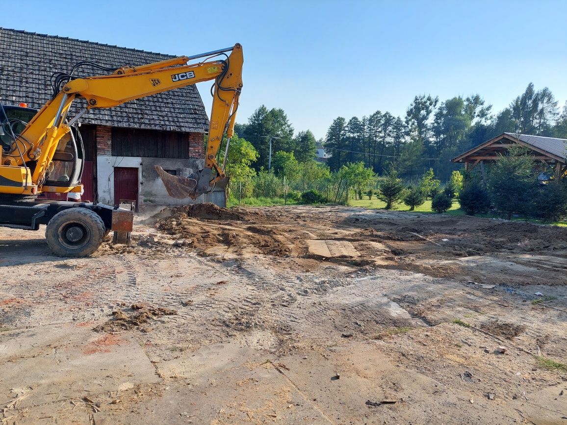 Wyburzenia rozbiórki gruz usługi koparką   transport  odbiór