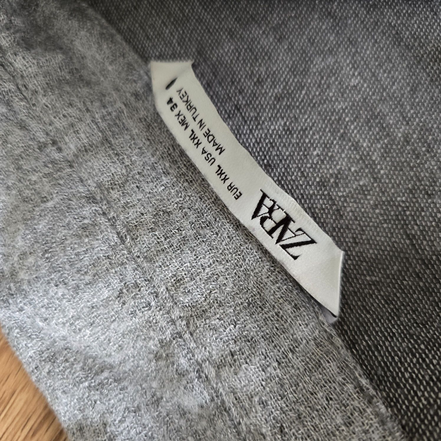 Sukienka midi długi rękaw Zara viscose acrylic xxl 44 xl 42 koszulowa