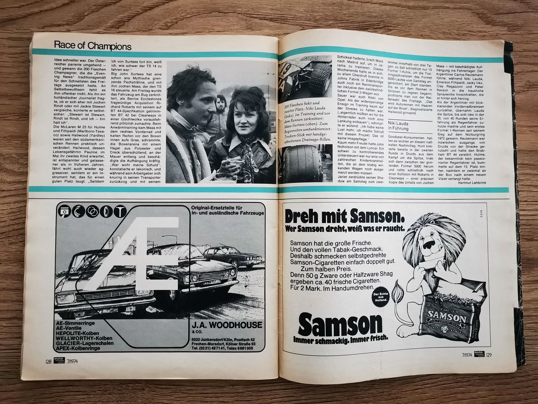 Czasopismo Auto Motor und Sport z marca 1974 roku (j. niemiecki)