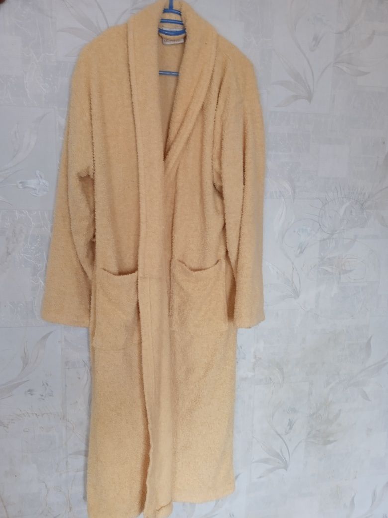 Теплый флисовый плюшевый халат халаты без пояса