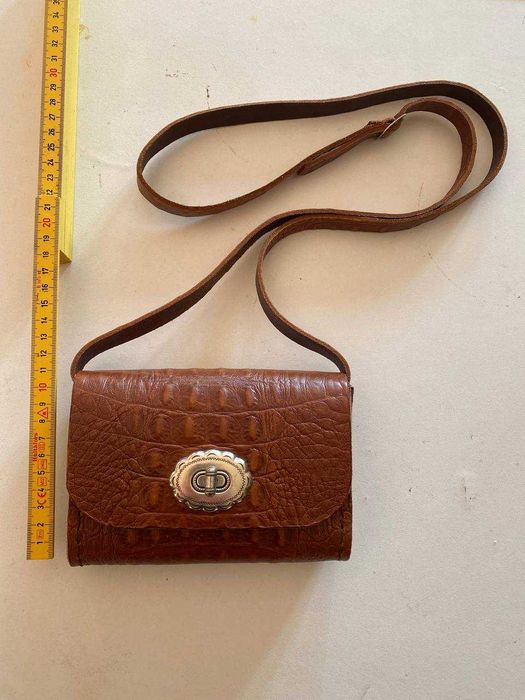 Сумка з натуральної шкіри Європа, емітація крокодила