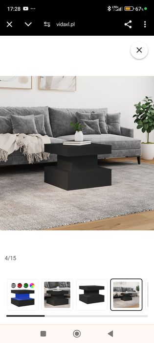 Stolik kawowy z podświetleniem LED