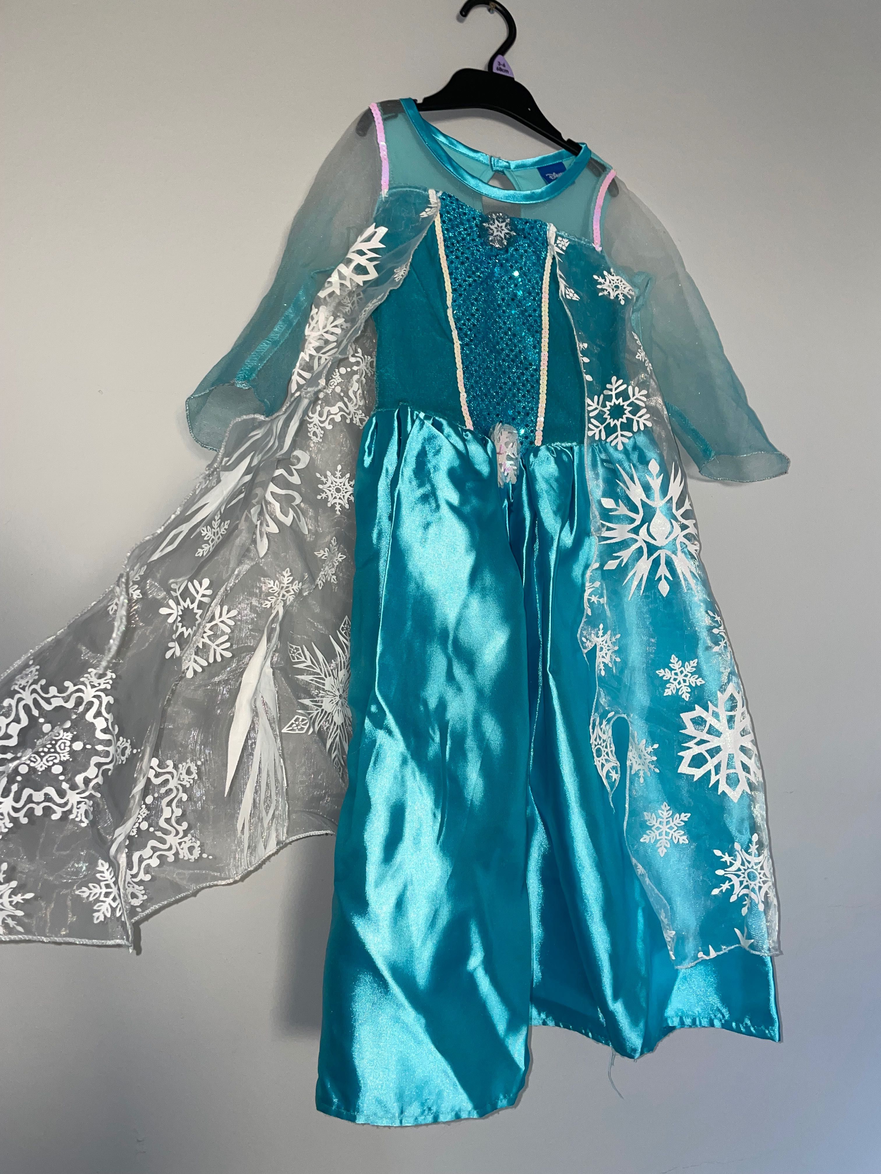 Kostium strój karnawałowy Elza Kraina Lodu z dodatkami Disney gratis
